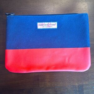 Vineyard Vines Blue And‎ Red Canvas Accessory/Makeup Bag- NWOT